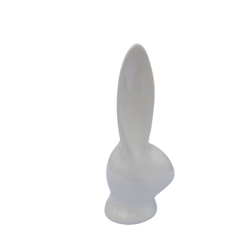 White Ceramic Rabbit Hare Bunny Head