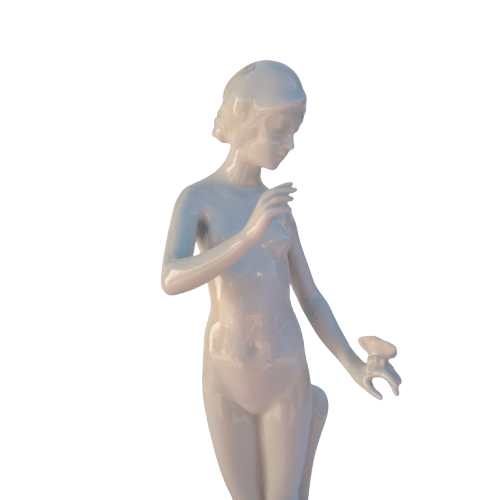 Dahl Jensen Porcelain Figurine  "Girl with Butterfly" (Model 1116)