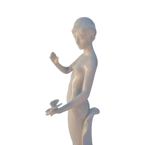 Dahl Jensen Porcelain Figurine  "Girl with Butterfly" (Model 1116)