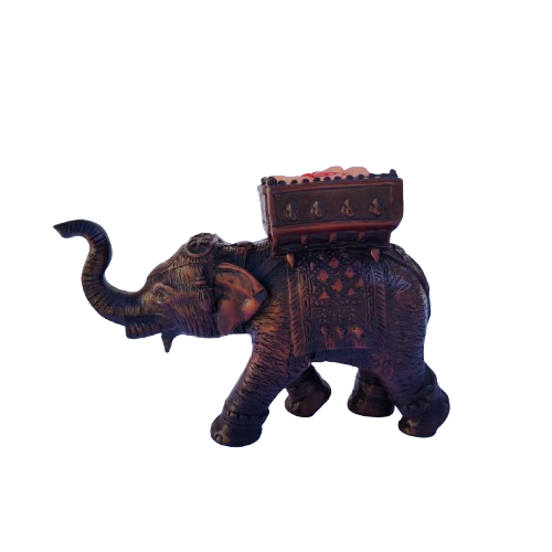 Large Brown Indian Elephant candle holder