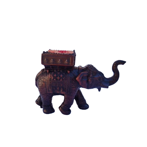 Large Brown Indian Elephant candle holder