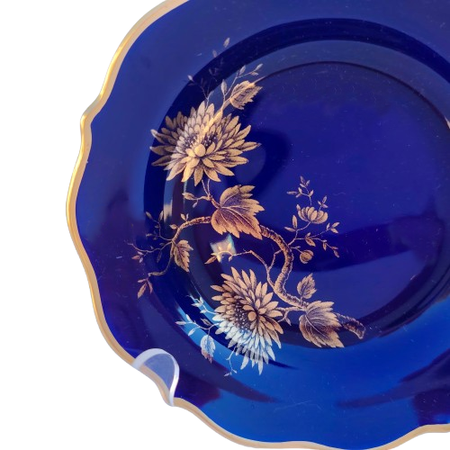 Limoges France Jeannette Echt Cobalt Cobalt Blue and 22k Gold Plate
