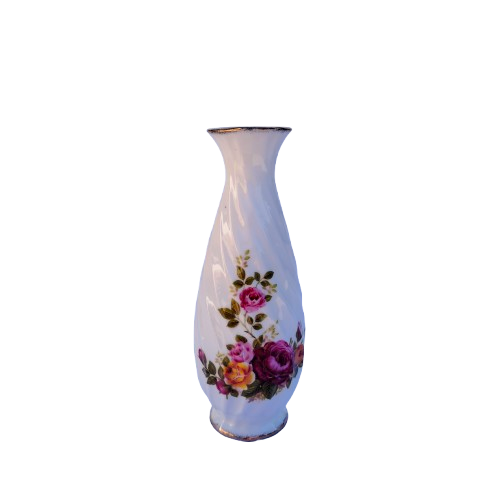 Fine Bone China Rose Cottage Bud Vase