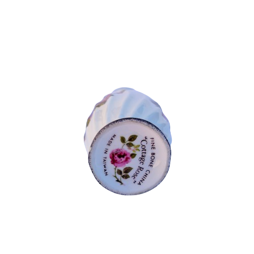 Fine Bone China Rose Cottage Bud Vase