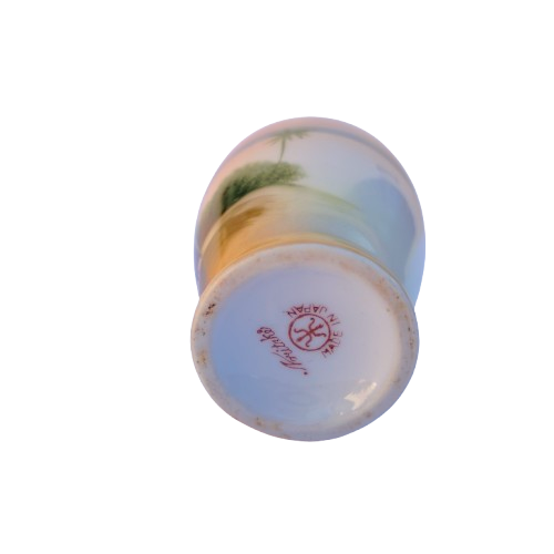 Noritake Two Handled Japanese Porcelain Hand-Painted Vase