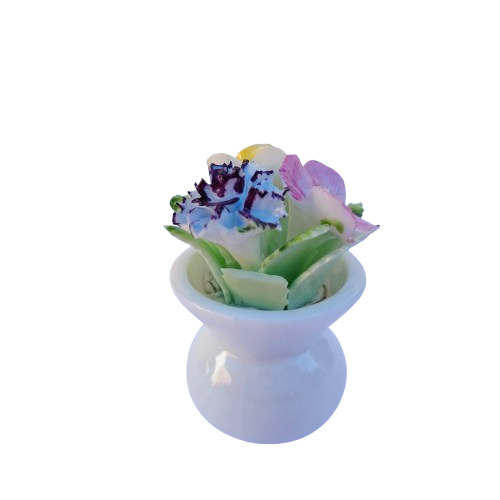 Royal Adderley Bone China  Flowers in White Pot