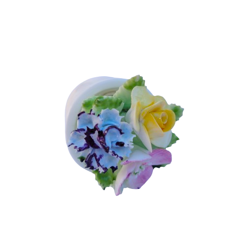 Royal Adderley Bone China  Flowers in White Pot