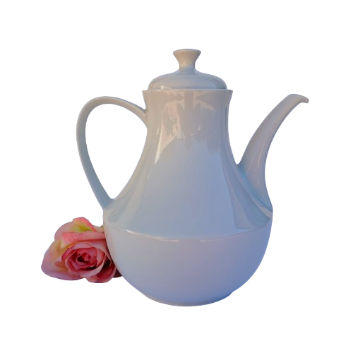 Large White Porcelain Coffee Tea Pot