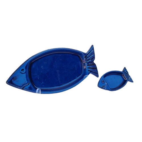 Terre Provence French Pottery Blue Fish Rest