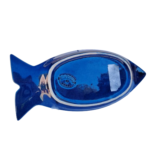 Terre Provence French Pottery Blue Fish Rest