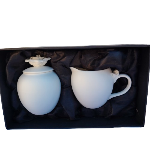 Luna Porcelain Fleur de Vie Milk Jug & Sugar Bowl