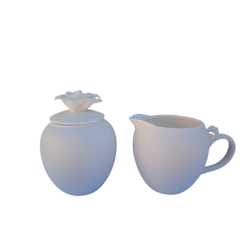 Luna Porcelain Fleur de Vie Milk Jug & Sugar Bowl