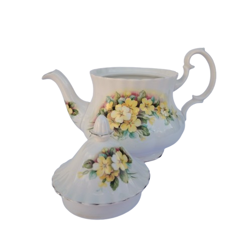 Royal Albert Primrose Vintage Teapot Bone China