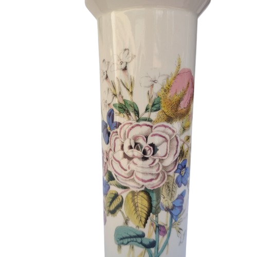Portmeirion Large Tall Vase Pink Blue Flowers