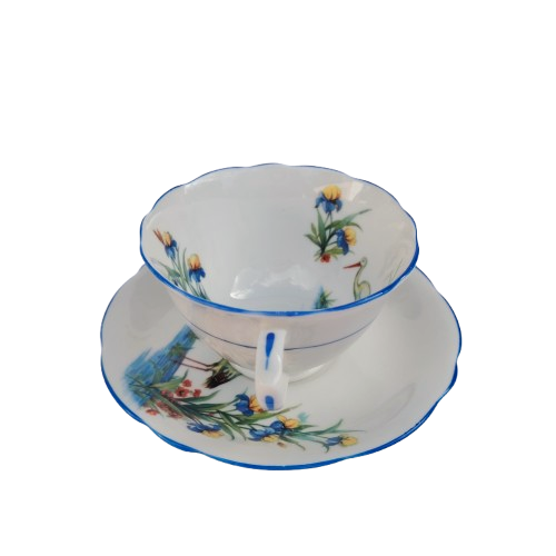 Foley Fine Bone China Blue Water Bird Trio