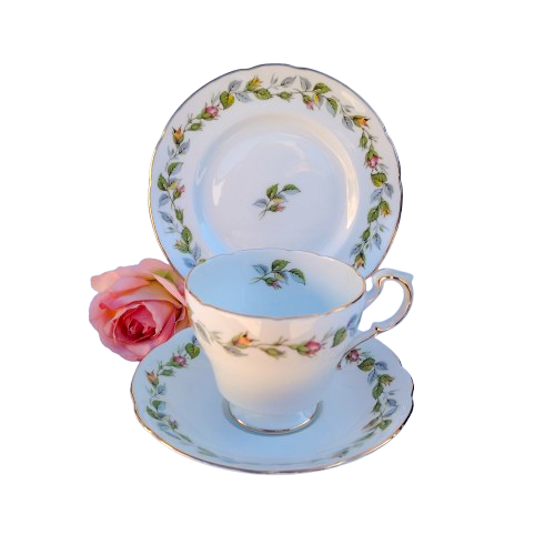 Paragon Fine Bone China Rosebud Garland Trio