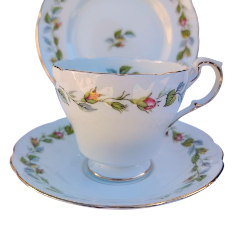 Paragon Fine Bone China Rosebud Garland Trio