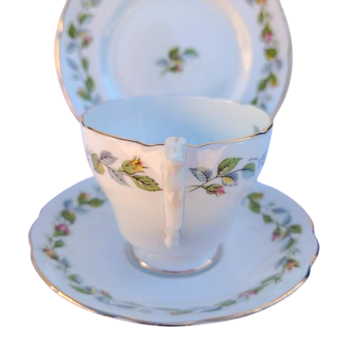 Paragon Fine Bone China Rosebud Garland Trio