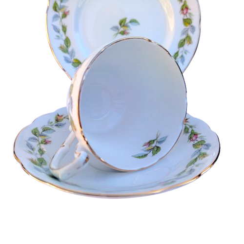 Paragon Fine Bone China Rosebud Garland Trio
