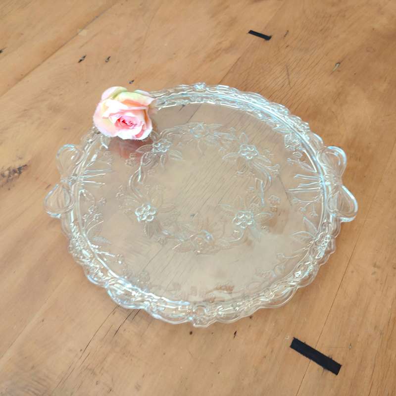 Mikasa Crystal Angelique Large Serving Cake Platter