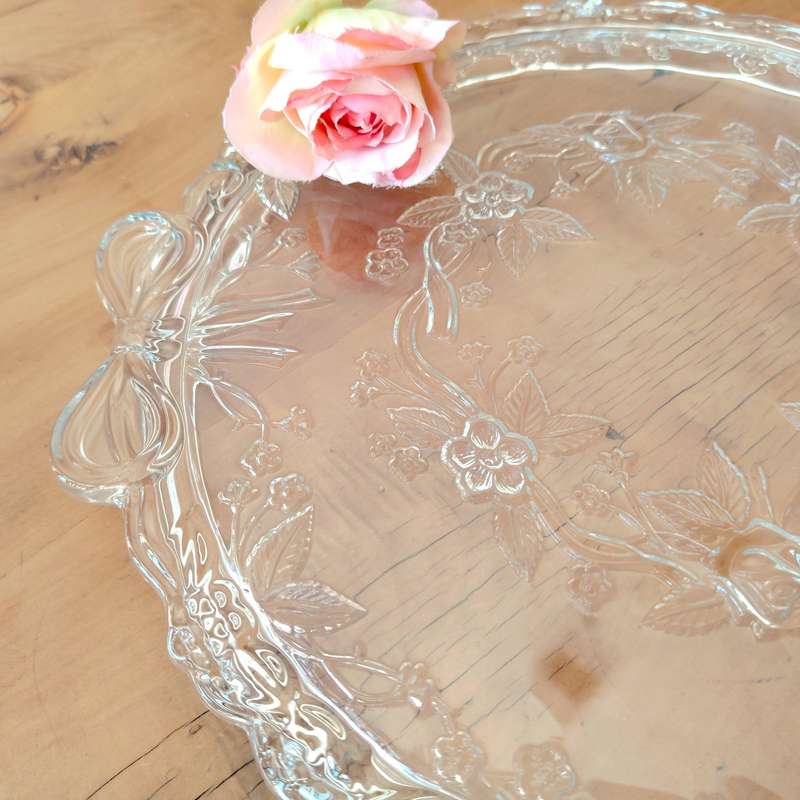 Mikasa Crystal Angelique Large Serving Cake Platter