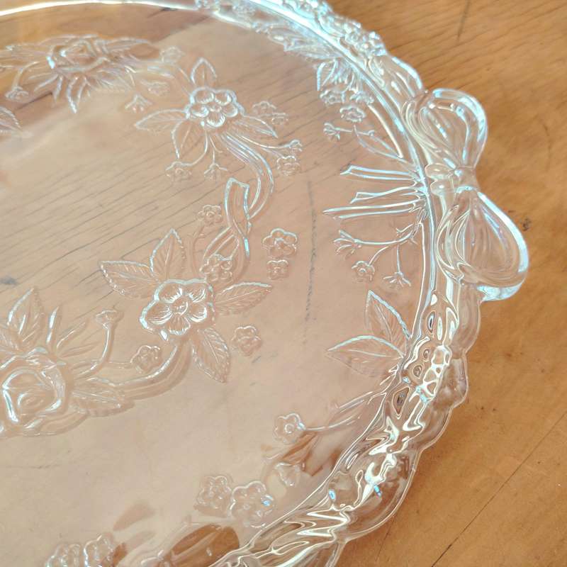 Mikasa Crystal Angelique Large Serving Cake Platter