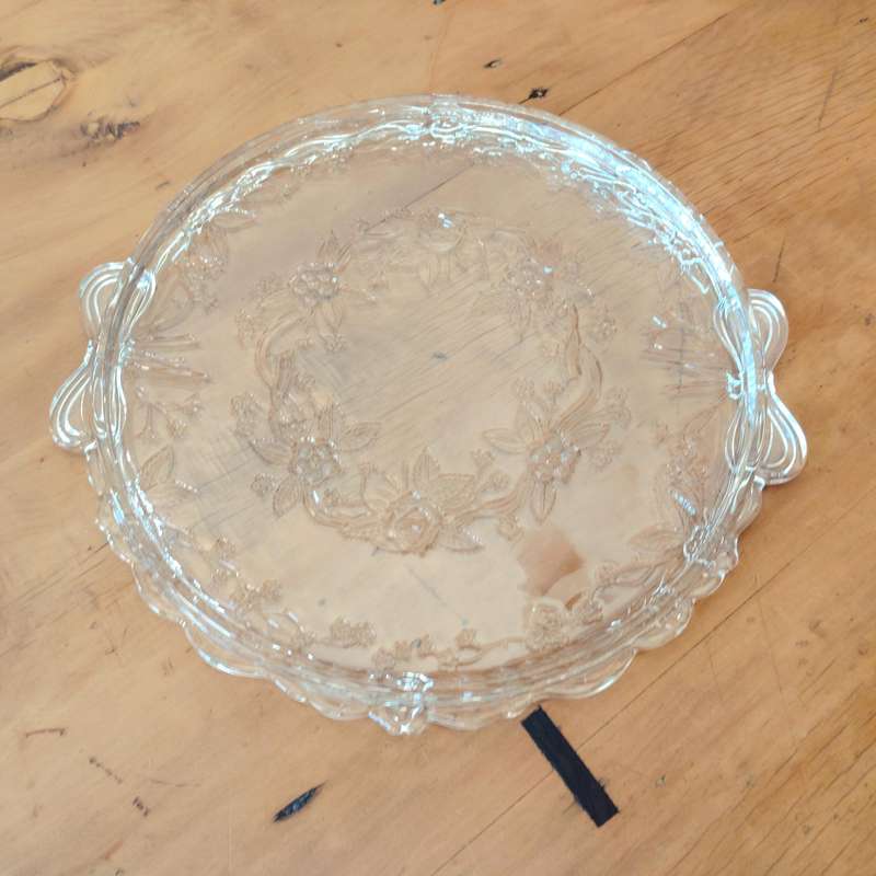 Mikasa Crystal Angelique Large Serving Cake Platter
