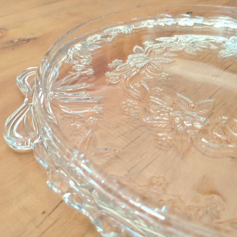 Mikasa Crystal Angelique Large Serving Cake Platter