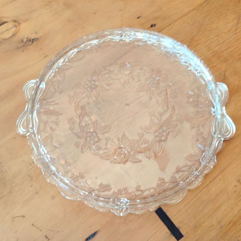 Mikasa Crystal Angelique Large Serving Cake Platter
