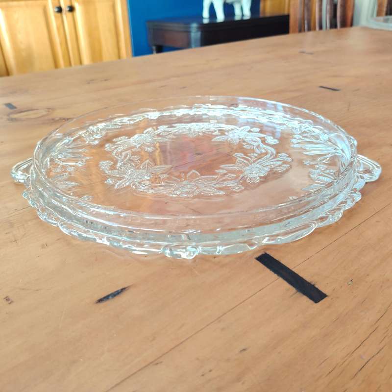 Mikasa Crystal Angelique Large Serving Cake Platter