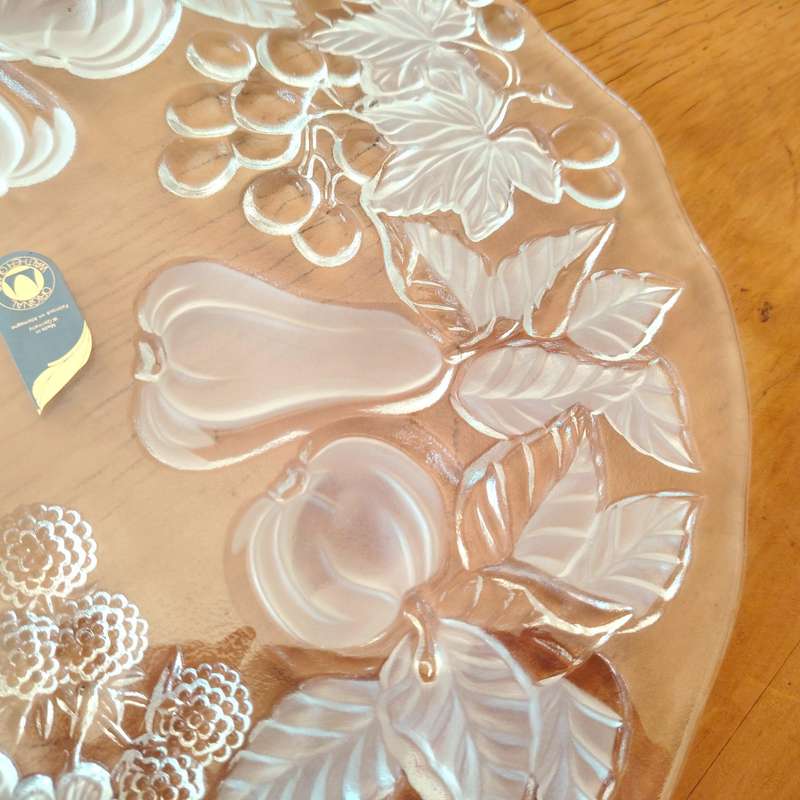 Walther Glass Arabella Harvest Crystal Glass Cake Platter