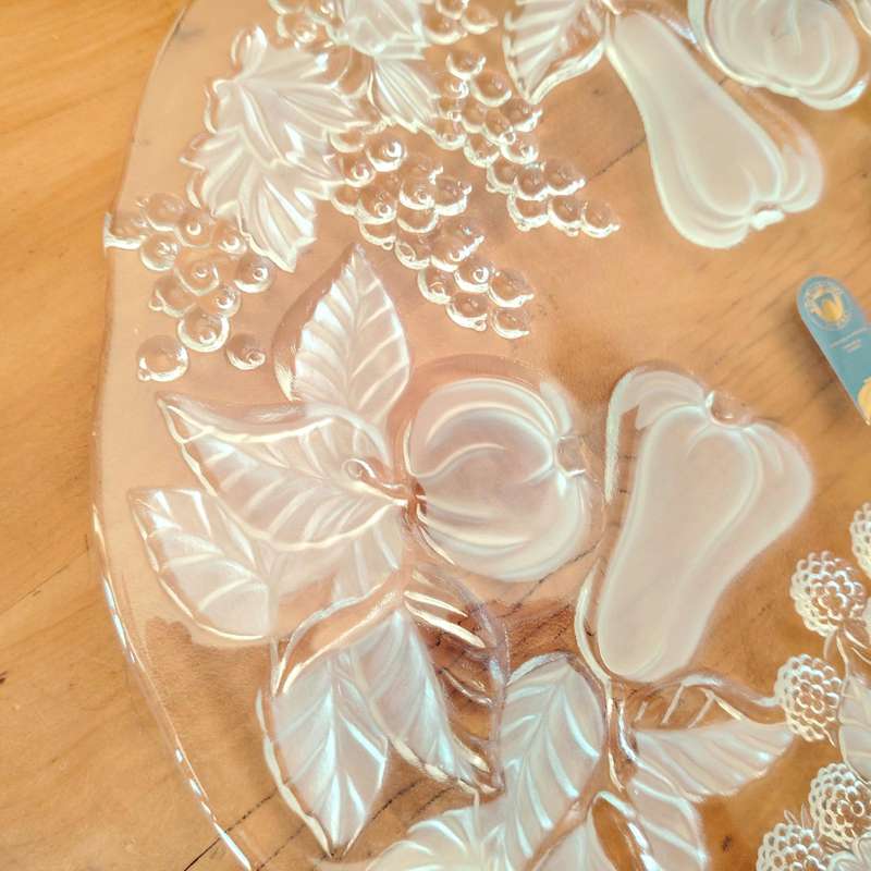 Walther Glass Arabella Harvest Crystal Glass Cake Platter