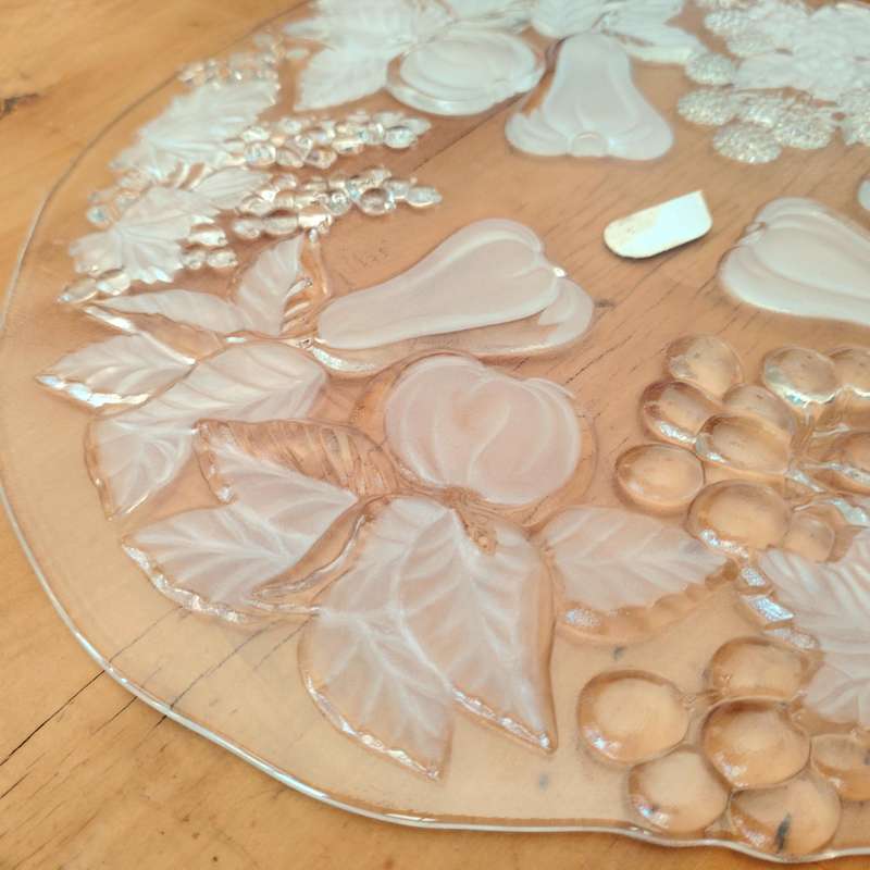 Walther Glass Arabella Harvest Crystal Glass Cake Platter