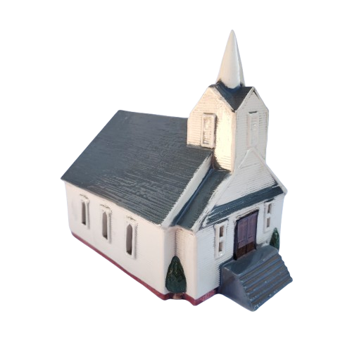 Large Ceramic Church For Light Church 1995 #865