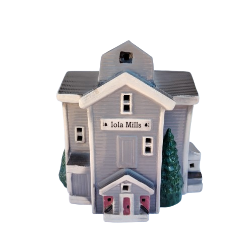 Large Ceramic House For Light Iola Mills 1994 #974