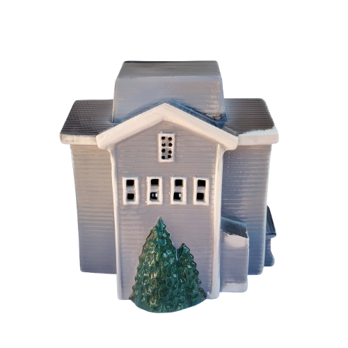 Large Ceramic House For Light Iola Mills 1994 #974