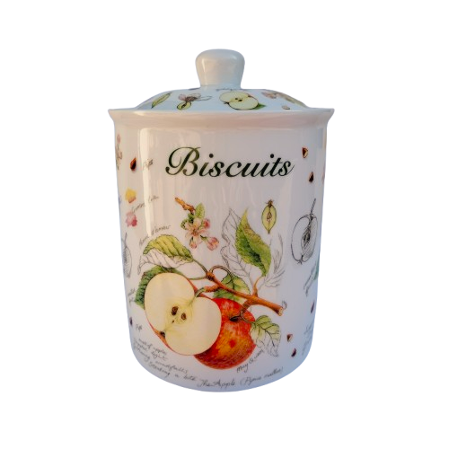 The Leonardo Collection Large Biscuit Storage Jar with Apples