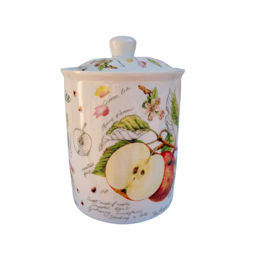 The Leonardo Collection Large Biscuit Storage Jar with Apples