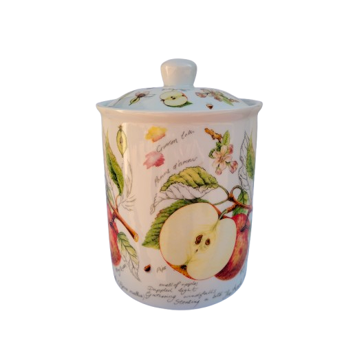 The Leonardo Collection Large Biscuit Storage Jar with Apples