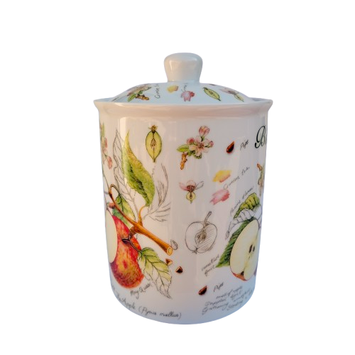 The Leonardo Collection Large Biscuit Storage Jar with Apples
