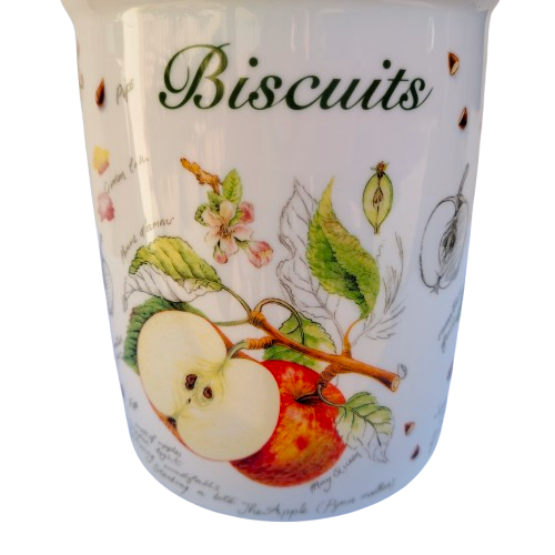 The Leonardo Collection Large Biscuit Storage Jar with Apples