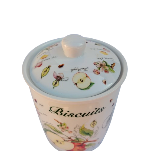 The Leonardo Collection Large Biscuit Storage Jar with Apples