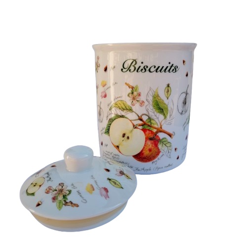 The Leonardo Collection Large Biscuit Storage Jar with Apples