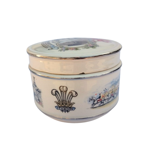 Sadler Royal Wedding Charles & Diana Lidded Trinket Dish Pot