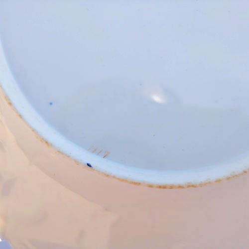 Porcelain Antique Blue Glaze Hand Painted Flowers Plate