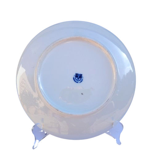 Czechoslovakia Fine Porcelain Cobalt Plate MZ (Moritz Zdekauer)