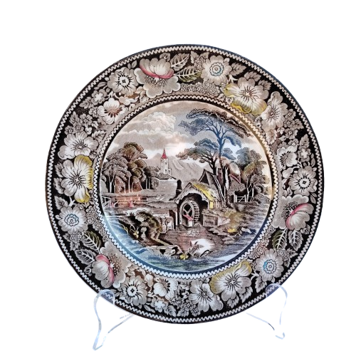 W.R. Midwinter Ltd Rural England transferware Plate