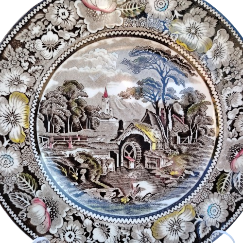 W.R. Midwinter Ltd Rural England transferware Plate