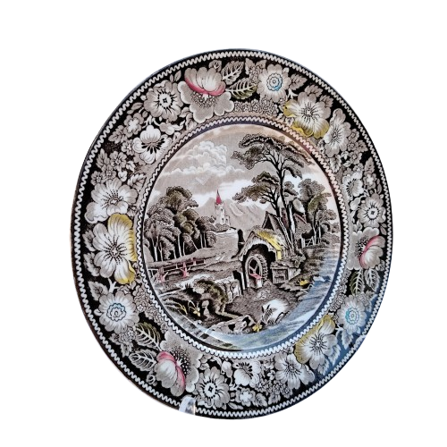 W.R. Midwinter Ltd Rural England transferware Plate