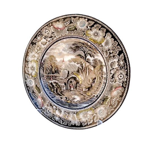 W.R. Midwinter Ltd Rural England transferware Plate